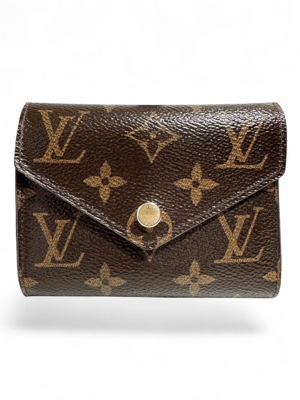 Louis Vuitton Victorine Monogram & Pink Raspberry Leather Trifold Wallet